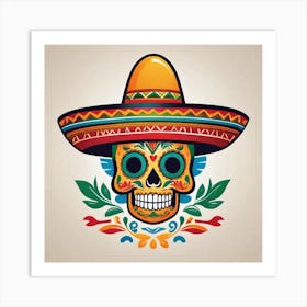 Day Of The Dead Skull 95 Art Print