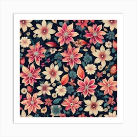 Floral Pattern 1 Art Print