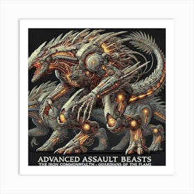 Hybrid Assault Beasts Advanced Mechanical Augmentations Iron Commonwealth Art Print