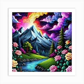 Psychedelic Painting 4 Art Print