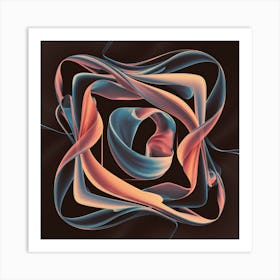 Vibrant Abstract Line Drawing With Bold Intersecting Strokes (17) Art Print