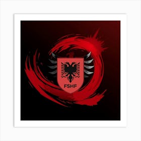 Albania National Football Team Logo Wall Art 6 Art Print