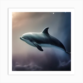 Dolphin In The Sky Art Print