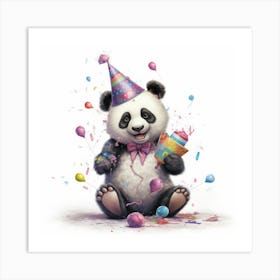 Panda Bear Birthday Party 1 Art Print