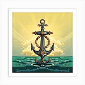 Anchor In The Sea 7 Art Print