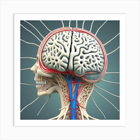 Anatomy Of The Human Brain 10 Art Print