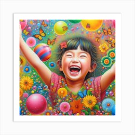 Children's laughter 1 Art Print