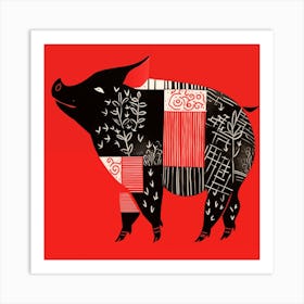 Pig Pork Mammal Art Print