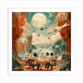 'The Moon In The Sky' Art Print