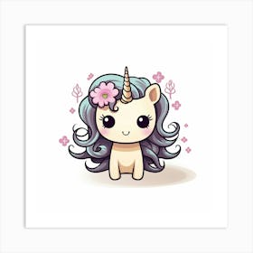 Unicorn Kawaii 13 Art Print