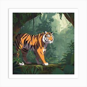 Tiger In The Jungle 7 Art Print