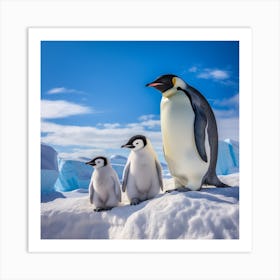 Antarctica Penguins Art Print