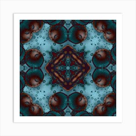 The Pattern Is Blue Bubbles 3 Art Print