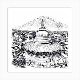 Buddhist Temple Art Print