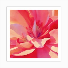 Coral Floral Art Print