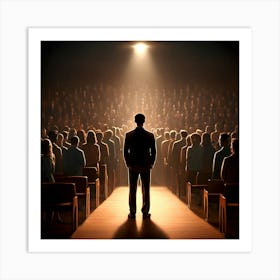 Man In The Crowd Art Print