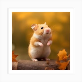 Autumn Hamster Art Print