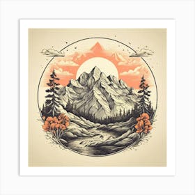 Mountain Landscape 12 Art Print