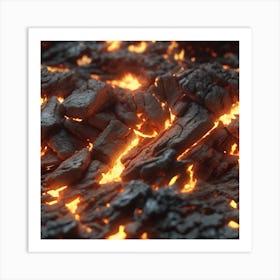 Fire On The Coals Art Print