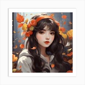 Autumn Girl Art Print