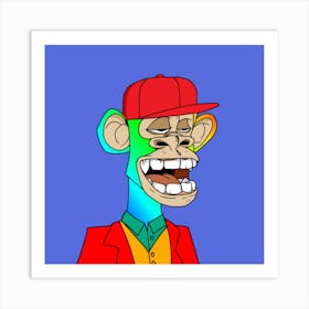 Monkey With Hat Art Print