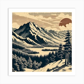 Mountain Scene Art Print