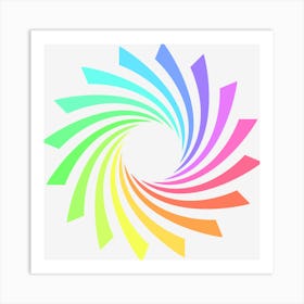 Rainbow Spiral 1 Art Print