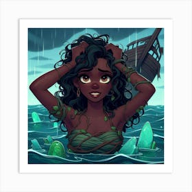 Lost Mermaid Princess  Art Print