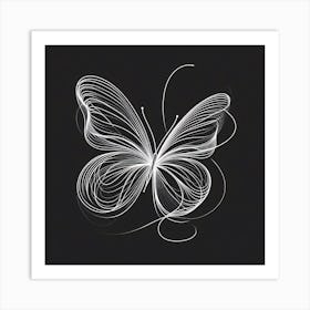 Butterfly Light Trace III Art Print