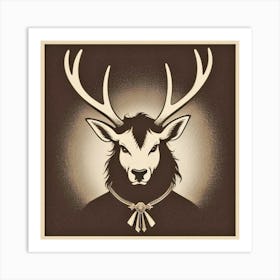 Deer Head 54 Art Print