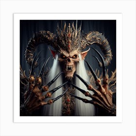 Demon With Claws Art Print