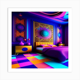 Psychedelic Bedroom Poster