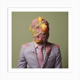 Man With A Moldy Fruit Pie Face 2 Art Print