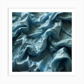 Abstract Texture Crinkled Patterned Paper Zigzag Folds Interwoven Creases Casting Subtle Shadows (2) Art Print