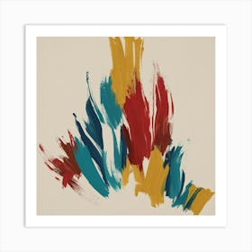 Abstract Painting Fire Landscape Art Print