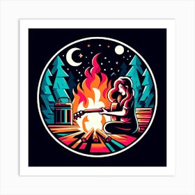 Campfire Girl 1 Art Print