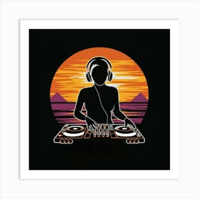 Dj Silhouette Art Print