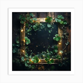 Frame With Shamrocks 1 Art Print