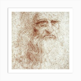 Leonardo Da Vinci Self Portrait Art Print