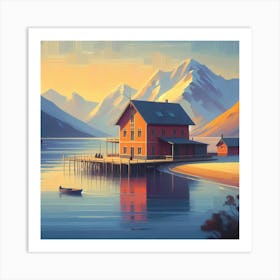 House By The Lake 3 Art Print