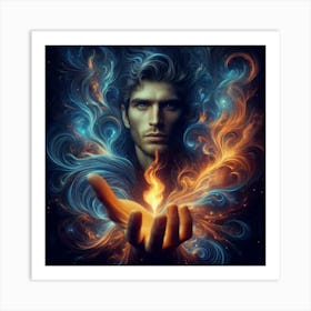 Fire In The Hand Art Print