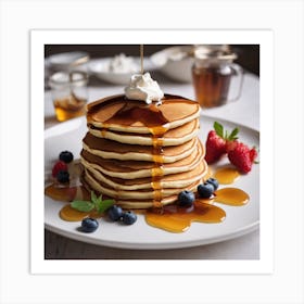 Pancakes With Syrup Art Print