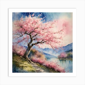 Japanese Sakura Art Print Art Print