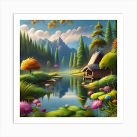 House In The Forest Art Print