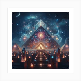 Pyramids And Crystals Art Print