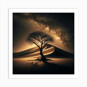 Tree In The Desert 11 Art Print