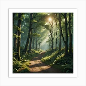 Path In The Woods 3 Art Print