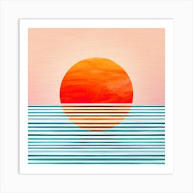 Sunset At The Beach 25 Art Print