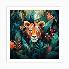 Tiger In The Jungle 4 Art Print