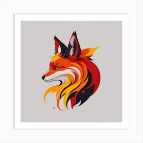 Fox Head 4 Art Print